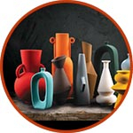Краски матовые, создающие эффект керамики, Cadence Cosmos Matt Ceramic Effect