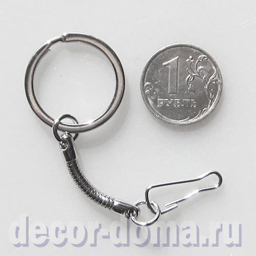 Основа для брелка, 2,5 см, цвет никель Основа для брелка, 2,5 см, цвет никель