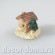Сельский домик микро, 1,5 см, с ёлочкой Сельский домик микро, 1,5 см, с ёлочкой