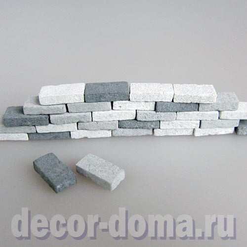 Кирпичи мини, 3 оттенка, 30 шт., цвет серый Кирпичи мини, 3 оттенка, 30 шт., цвет серый