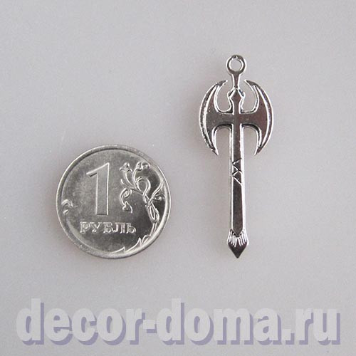 Секира, боевой топор, подвеска металлическая, 3,6 см Секира, боевой топор, подвеска металлическая, 3,6 см