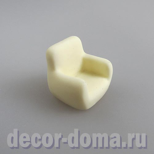 Кресло микро, 2 см, цвет белый молочный