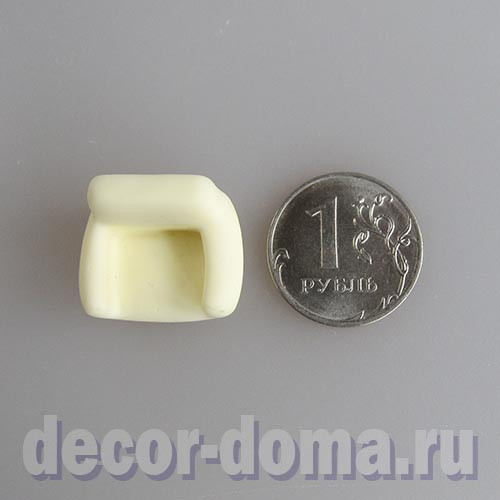 Кресло микро, 2 см, цвет белый молочный