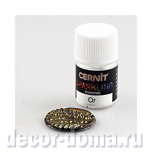 Порошок-пигмент Cernit Sparkling, Diamond, 5 г, цвет 050, золото