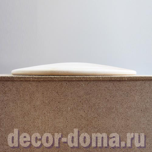 Медальон-накладка из дерева, круг выпуклый большой, 15 см