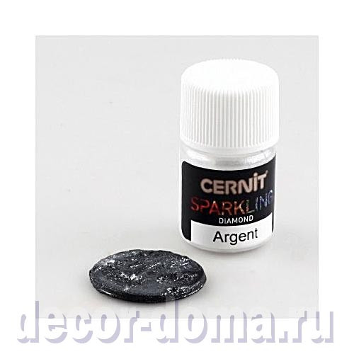 Порошок-пигмент Cernit Sparkling, Diamond, 5 г, цвет 080, серебро Порошок-пигмент Cernit Sparkling, Diamond, 5 г, цвет 080, серебро