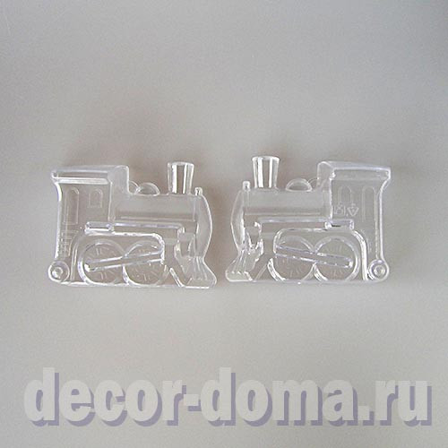 Паровозик-копилка, фигурка из прозрачного пластика, 11 см