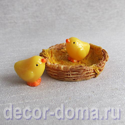 Цыплята микро, 1,5 см, пара, жёлтые Цыплята микро, 1,5 см, пара, жёлтые
