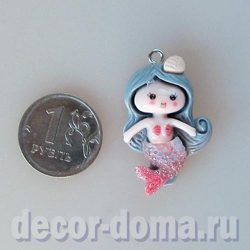 Русалочка, фигурка мини, пластик, 3,5 см Русалочка, фигурка мини, пластик, 3,5 см