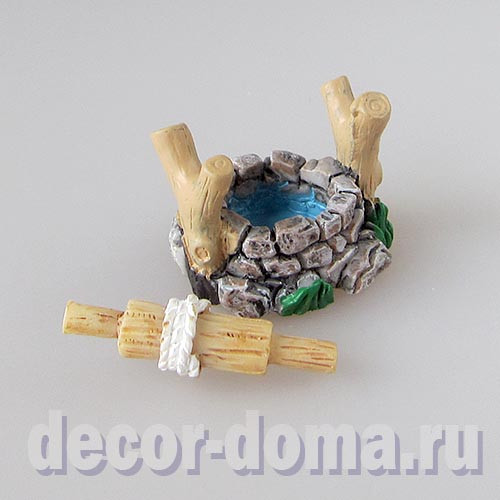 Колодец мини каменный со съемным воротом, 3 см Колодец мини каменный со съемным воротом, 3 см
