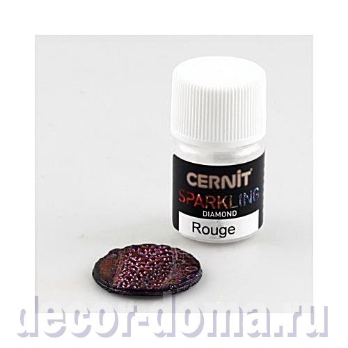 Порошок-пигмент Cernit Sparkling, Diamond, 5 г, цвет 400, красный Порошок-пигмент Cernit Sparkling, Diamond, 5 г, цвет 400, красный