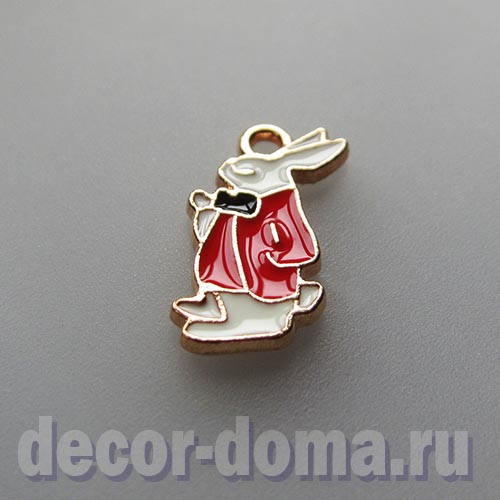 Кролик в красном пиджаке, подвеска, 1,7 см