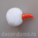 Нос-морковка для снеговика, изогнутый, 22 мм, 4 шт.