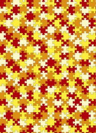 Бумага Decopatch, 627, Паззл красно-желтый