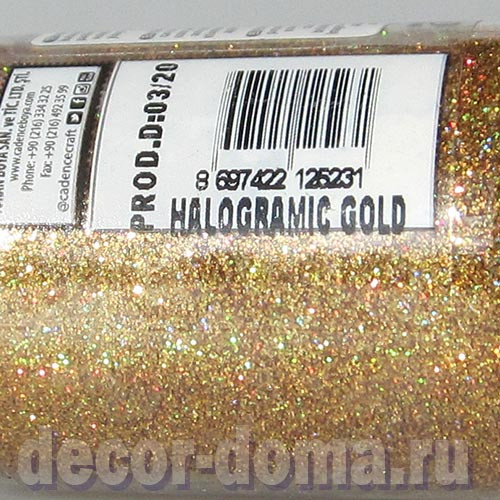 Блестки Cadence Glitter Powder, 45 мл, цвет 11 золото голографик Блестки Cadence Glitter Powder, 45 мл, цвет 11 золото голографик