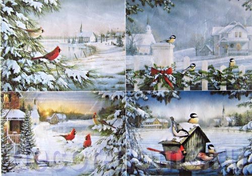 Зимний Пейзаж Рисунок Новый Год
