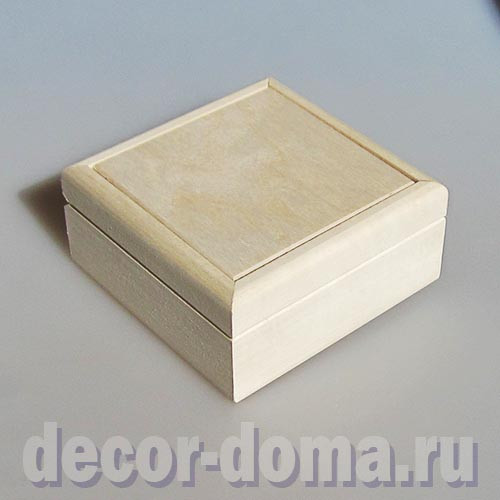 Шкатулка 12х12 см, крышка под плитку
