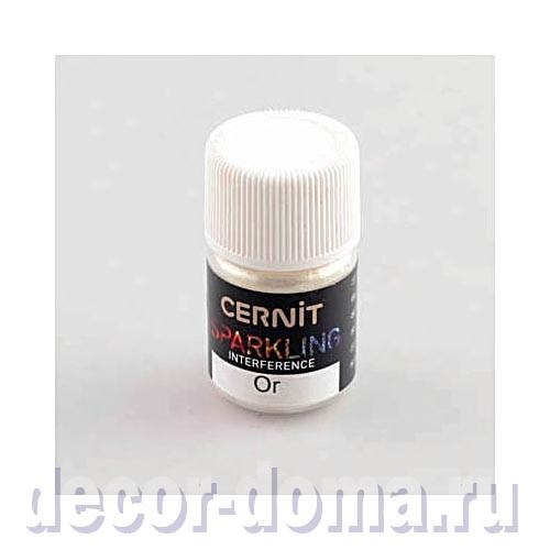 Порошок-пигмент Cernit Sparkling, Interference, 5 г, цвет 050, золото Порошок-пигмент Cernit Sparkling, Interference, 5 г, цвет 050, золото