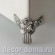 Ножки угловые для шкатулок, 3 розы, 3х3 см, цвет серебро, 4 шт.