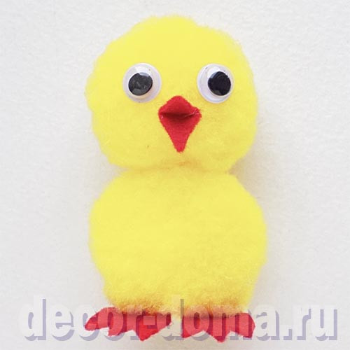 Помпончики, 2 см, цвет жёлтый цыплёнок, 25 шт. Помпончики, 2 см, цвет жёлтый цыплёнок, 25 шт.