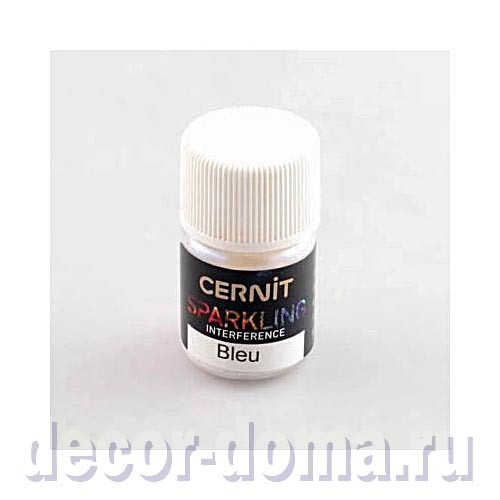 Порошок-пигмент Cernit Sparkling, Interference, 5 г, цвет 200, голубой Порошок-пигмент Cernit Sparkling, Interference, 5 г, цвет 200, голубой