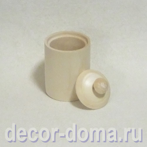 Баночка деревянная с крышкой, солонка, 10,5 см