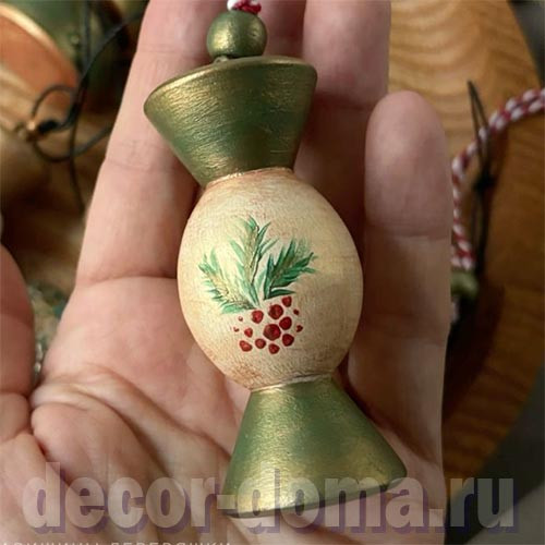 Конфета круглая, 6 см, фигурка деревянная Конфета круглая, 6 см, фигурка деревянная