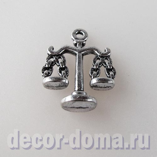 Весы ретро, подвеска металлическая, 2 см Весы ретро, подвеска металлическая, 2 см