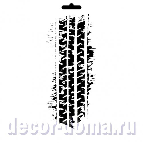 След шины, трафарет Cadence Mixed Media, 10х25 см