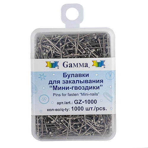 Булавки-гвоздики мини, 16 мм, 1000 шт. Булавки-гвоздики мини, 16 мм, 1000 шт.