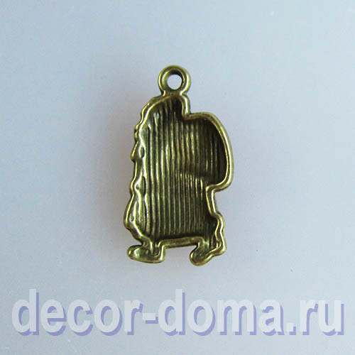 Дед Мороз с мешком, подвеска металлическая, 2,5 см Дед Мороз с мешком, подвеска металлическая, 2,5 см