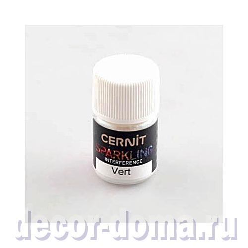 Порошок-пигмент Cernit Sparkling, Interference, 5 г, цвет 600, зеленый