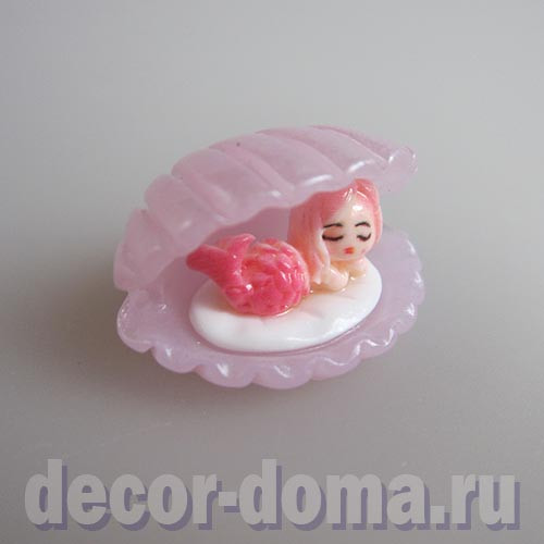 Русалочка в ракушке, фигурка миниатюрная, 2,5 см, 1 шт. Русалочка в ракушке, фигурка миниатюрная, 2,5 см, 1 шт.