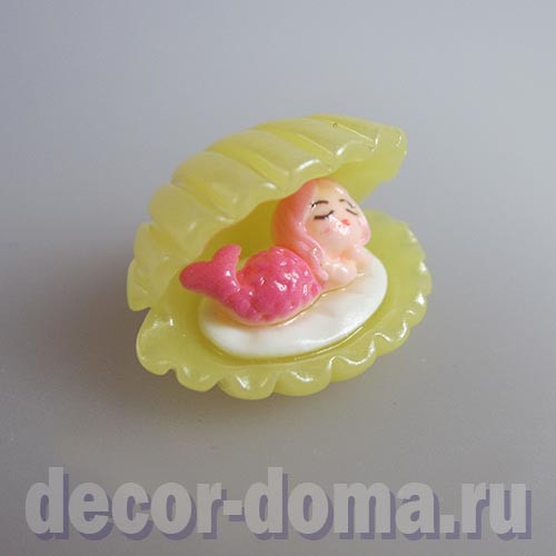 Русалочка в ракушке, фигурка миниатюрная, 2,5 см, 1 шт. Русалочка в ракушке, фигурка миниатюрная, 2,5 см, 1 шт.