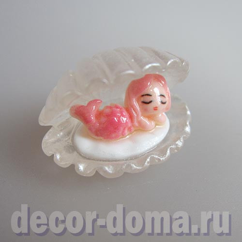 Русалочка в ракушке, фигурка миниатюрная, 2,5 см, 1 шт. Русалочка в ракушке, фигурка миниатюрная, 2,5 см, 1 шт.
