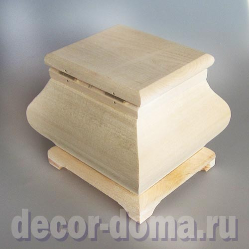Шкатулка, массив липы, ларец фигурный высокий, 16х14 см Шкатулка, массив липы, ларец фигурный высокий, 16х14 см