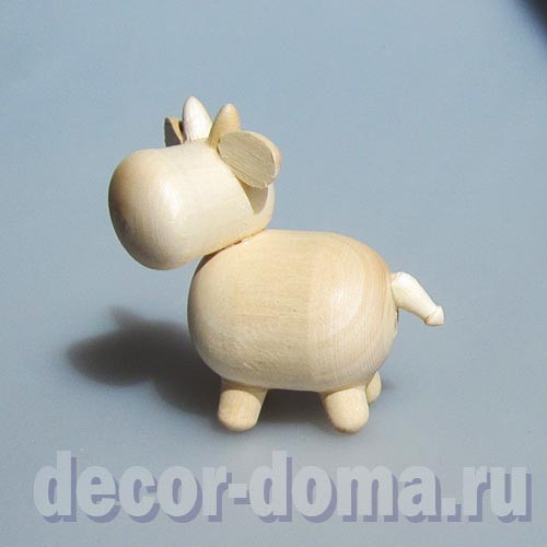 Корова, фигурка деревянная, 6,5 см Корова, фигурка деревянная, 6,5 см