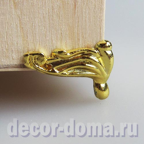 Ножки угловые, 3,5 х 2 см, 4 шт., цвет золото, с комплектом шурупов Ножки угловые, 3,5 х 2 см, 4 шт., цвет золото, с комплектом шурупов