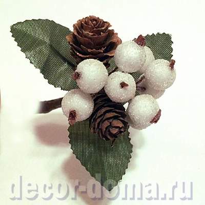 Искусственные Ягоды Плоды Ветки Для Новогоднего Декора