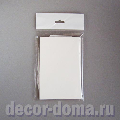 Заготовки открыток, 10х15 см, 3 шт., цвет белый молочный