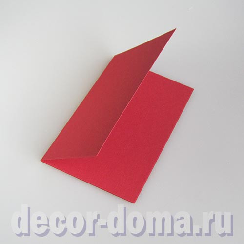 Заготовки открыток, 10х15 см, 3 шт., цвет красный рождественский