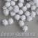 Помпончики с люрексом, 1,5 см, цвет белый, 200 шт.