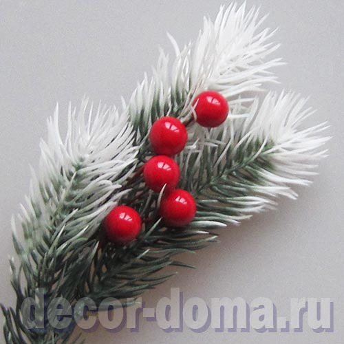 Ягоды красные круглые, 1 см, на проволоке, 10 шт. Ягоды красные круглые, 1 см, на проволоке, 10 шт.