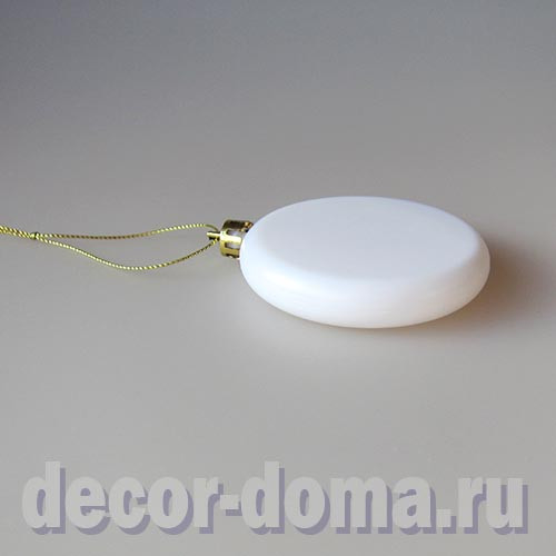 Медальон пластиковый белый, 7,5 см Медальон пластиковый белый, 7,5 см