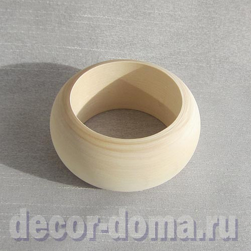 Браслет деревянный, толстый, 5 см