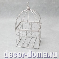 Клетка птичья мини, 14 см, цвет белый Клетка птичья мини, 14 см, цвет белый