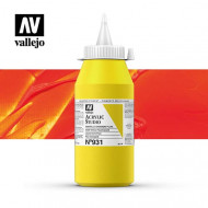 Акриловая краска Vallejo Studio, 1 л, цвет 931, Золотисто-желтый флуоресцентный Акриловая краска Vallejo Studio, 1 л, цвет 931, Золотисто-желтый флуоресцентный