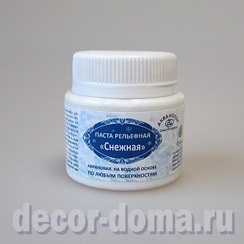 Паста снежная, эффект снега, Аква-колор, 50 мл Паста снежная, эффект снега, Аква-колор, 50 мл
