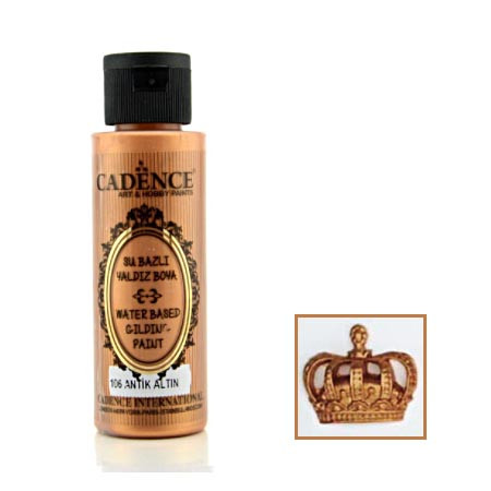 Water Based Gilding, Cadence, краска для золочения, 70 мл, цвет 106 золото античное Water Based Gilding, Cadence, краска для золочения, 70 мл, цвет 106 золото античное