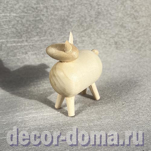 Овечка, фигурка деревянная, 6 см Овечка, фигурка деревянная, 6 см